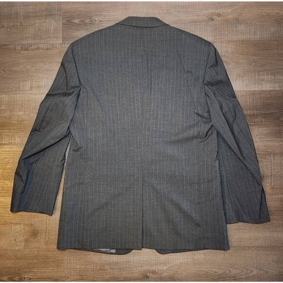 BROOKS BROTHERS Men’s 3-Piece Suit Jacket Vest Pants 42R Grey Wool Striped USA - Picture 2 of 16